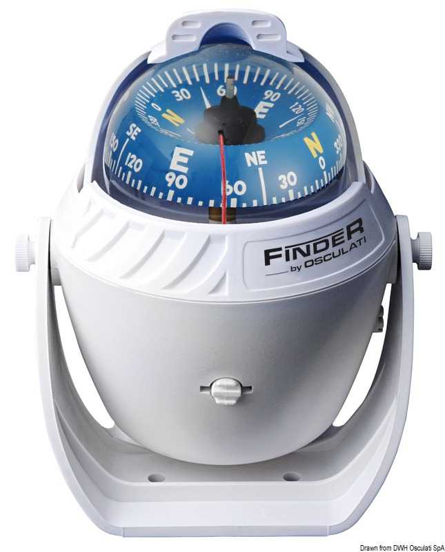 Compas Finder 2"5/8 avec étrier blanc/bleu