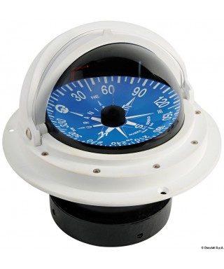 Compass 4" RIVIERA dôme de protection Rose bleu boitier blanc rose plate