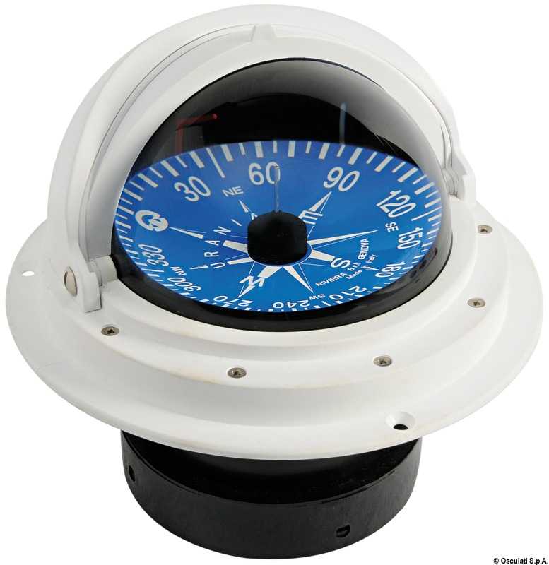 Compass 4" RIVIERA dôme de protection Rose bleu boitier blanc rose plate