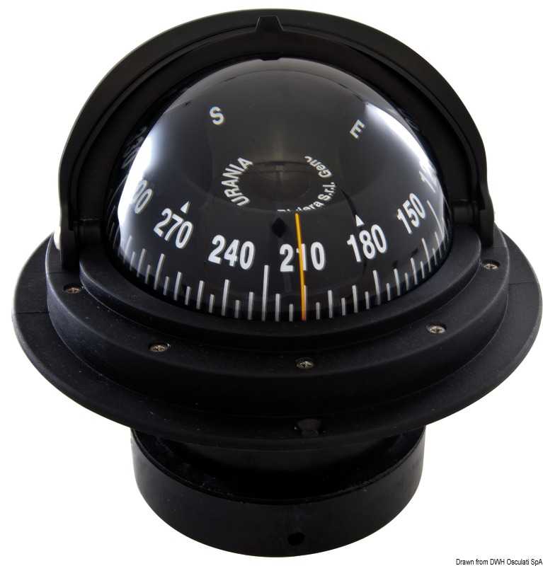 Compass 4" RIVIERA dôme de protection rose noir boitier noir rose frontale