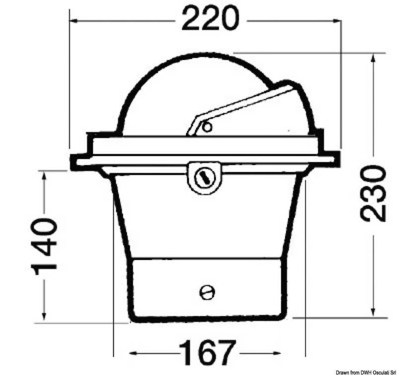 Compas RIVIERA B6/W3 Eclairage 24V Pour voiliers