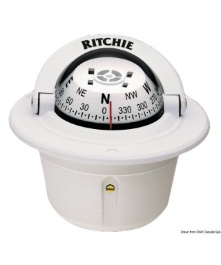 Compas encastrement RITCHIE Explorer 2"3/4 corps blanc rose blanc