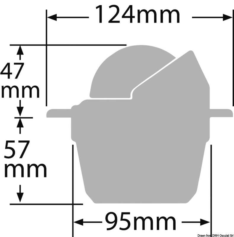 Compas encastrement RITCHIE Explorer 2"3/4 corps blanc rose blanc