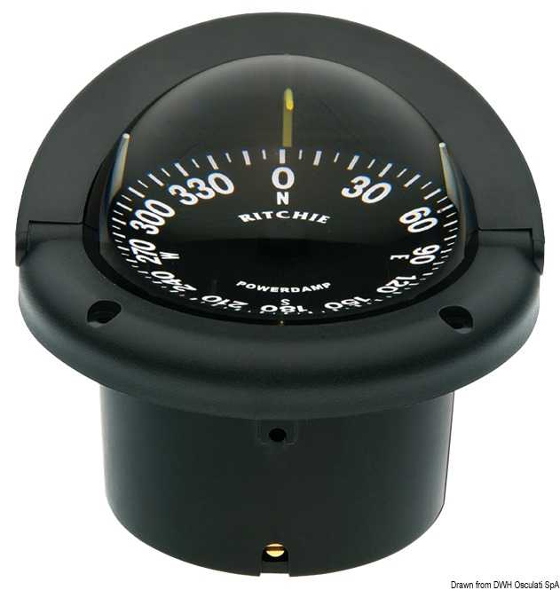 Compas encastrement RITCHIE Helmsman 3"3/4 Corps noir Rose noir