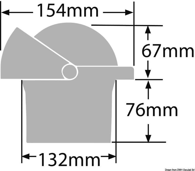 Compas encastrement RITCHIE Navigator 4"1/4 Corps blanc rose blanc