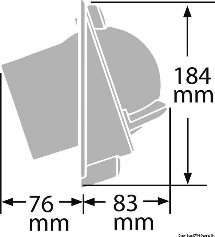 Compas RITCHIE Venturi Sail 3"3/4 Corps noir Rose rouge 12V