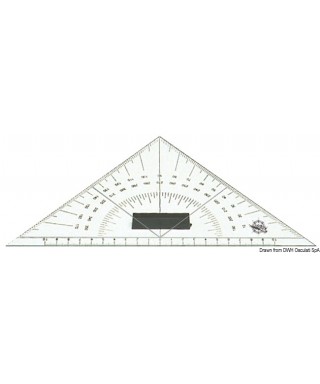 Equerre en plexiglas double rapporteur d’angles intégré