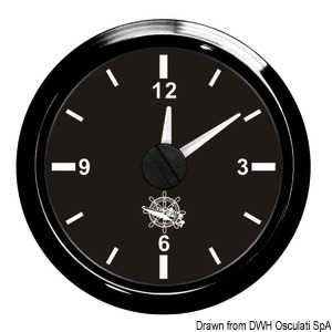 Horloge au quartz Cadran noir lunette noire 51mm