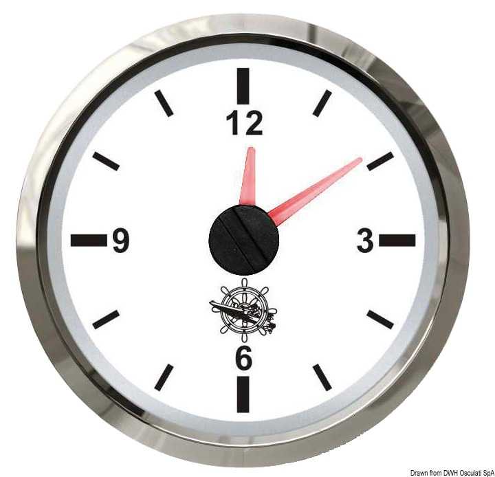 Horloge au quartz Cadran blanc lunette polie 51mm