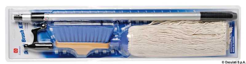 Kit de nettoyage gaffe télescopique vadrouille brosse