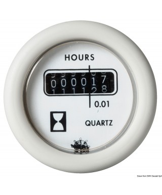 Compte-heures Guardian blanc 12V Cadran blanc lunette blanche 52mm