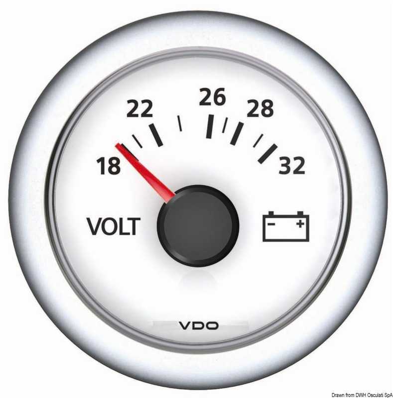 Size 52mm 12V/24V VDO Voltage Gauge Meter 8-16V/16-32V Genset Spare Parts