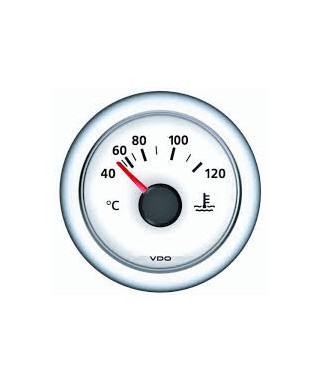 Thermomètre huile blanc 50/150°C + 120/300° F 12/24V 52mm
