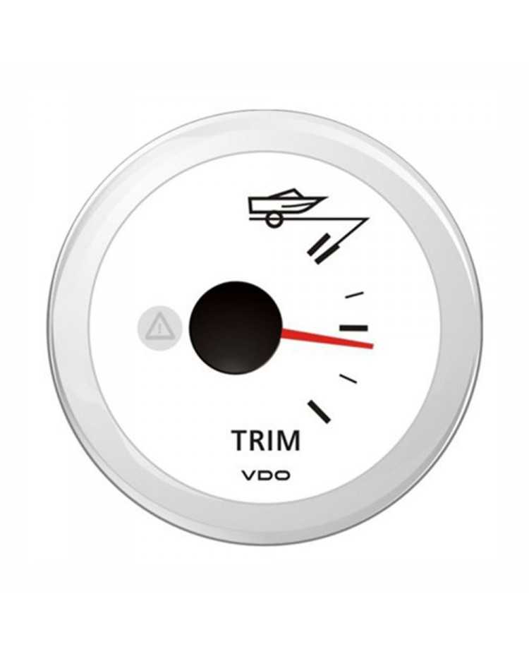 Indicateur trim blanc input 167-10 ohm 12/24V 52mm