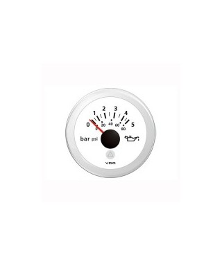 Indicateur pression turbo VDO ViewLine blanc 0-2 bar 12/24V 52mm