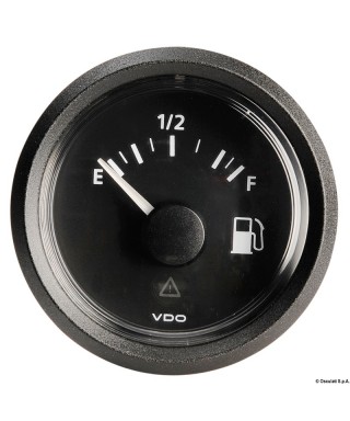 Indicateur niveau carburant 10/180 Ohm noir 12/24V 52mm