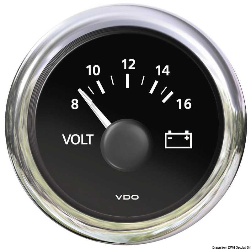 Keenso Voltmètre de Voiture, Voltmètre Universel de Voiture 12V 52mm Jauge  de Tension Ronde 8-16V BX100007 pour la Plupart des Voitures 12V :  : Auto et Moto