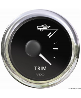 Indicateur trim noir 12/24V diamètre 52mm