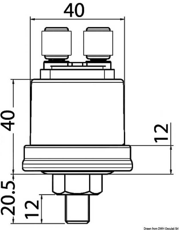 Bulbe pression huile VDO 5 bar 1/8"-27 NPT pôles isolés