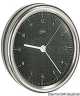 Horloge au quartz Barigo Orion inox chromé cadran noir 85mm