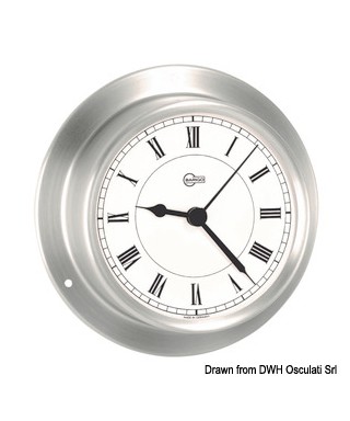 Horloge Barigo Sky Boîtier inox satiné cadran blanc 85mm