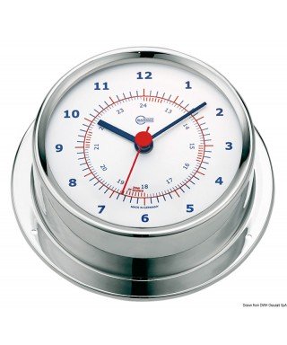 Horloge Barigo Sky Boitier inox poli cadran blanc 85mm