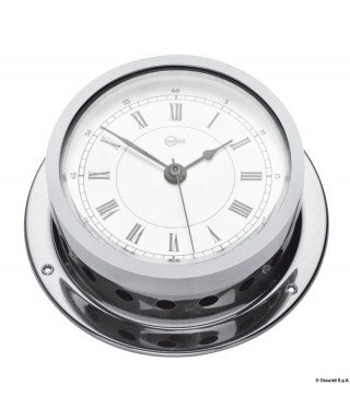 Horloge avec réveil Barigo Star laiton chromé 85mm