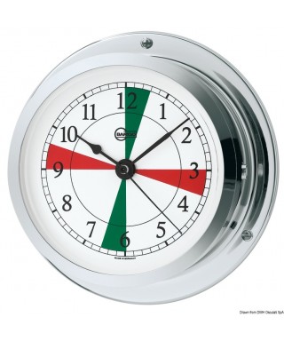 Horloge quartz radiosecteurs Barigo Star en laiton Chromé 85mm