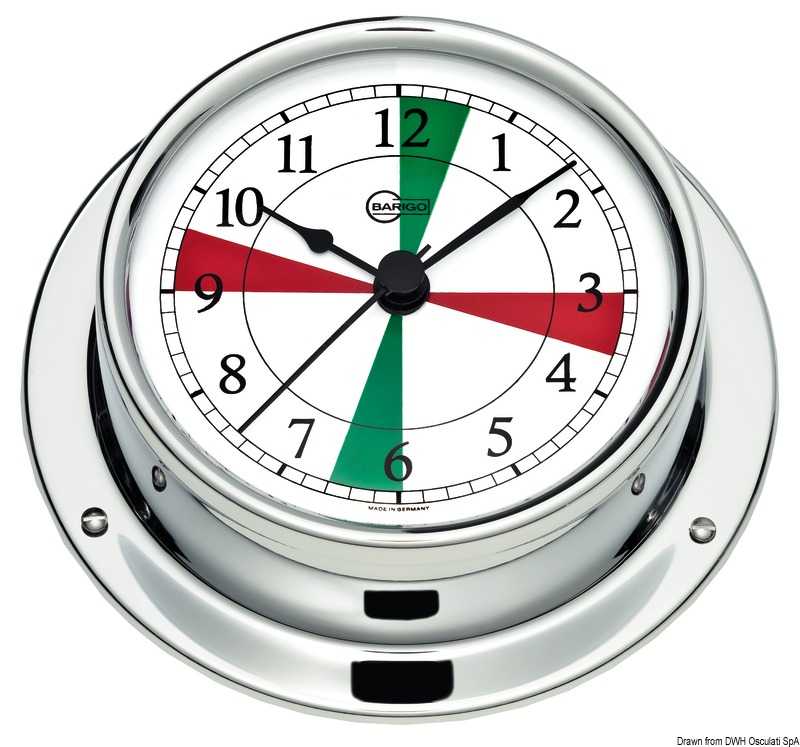 Horloge chromé avec radiosecteurs Barigo Tempo S 70mm
