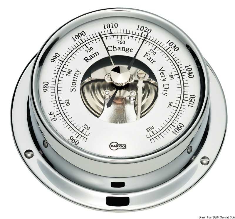 Barometer chromé Barigo Tempo S diamètre 70mm