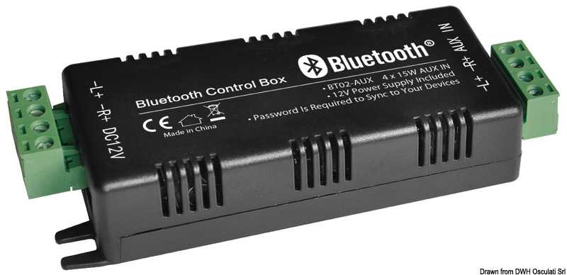 Bluetooth amplifier 4 channels W RMS 4x30 122x42x28mm