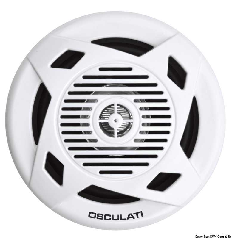 Enceintes double cône 3" 2x20 W blanc diamètre 73mm