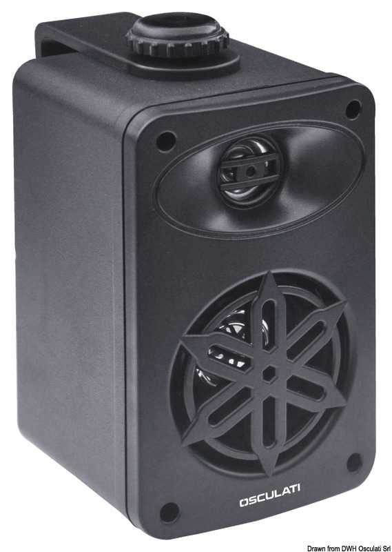 Enceinte stéréo 2 voies pour intérieur noir 3" 2X80W