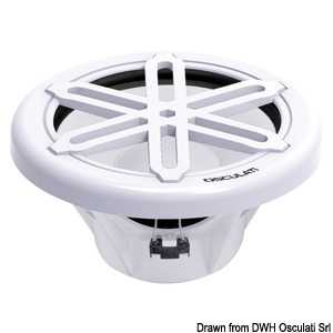 Subwoofer 8" blanc waterproof UV resistant 200W 187mm
