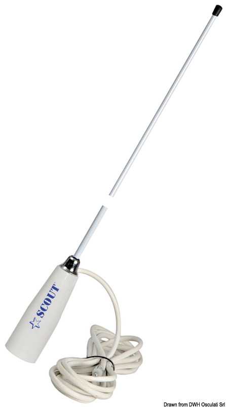 Scout AM/FM antenne 90cm câble de 4m Fréquence 88/108 mHz