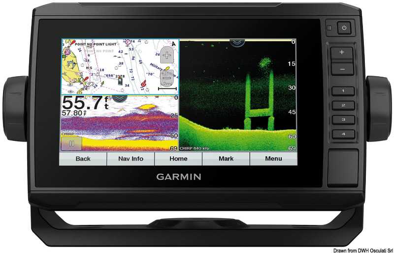 Traceur de cartes Garmin EchoMap UHD 72cv échosondeur 500W avec transducteur